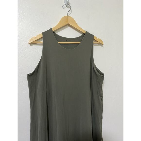 Rei Cooperative Sleeveless Athletic Midi Dress Size XL Sage Green Stretch Tennis - Picture 5 of 6
